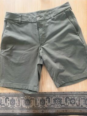 9” Lululemon Olive Green Performance Shorts